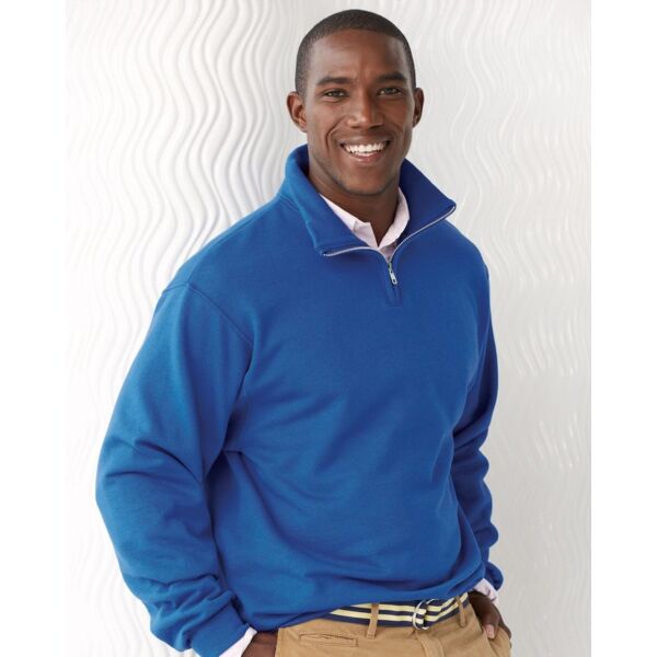 Nublend® Cadet Collar Quarter-Zip Sweatshirt Thumbnail