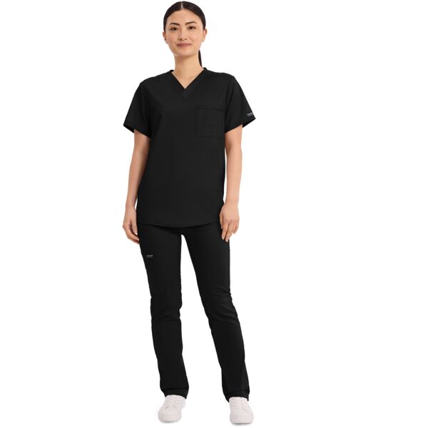 Unisex 1 Pocket Tuckable V-Neck Top Thumbnail