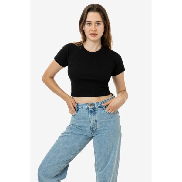 Baby Rib Short Sleeve Crop Tee Thumbnail