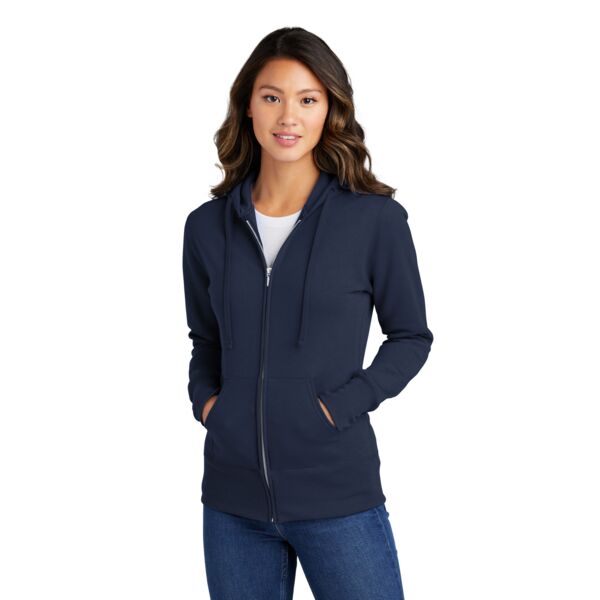 Ladies Classic Full Zip Hooded Sweatshirt Thumbnail